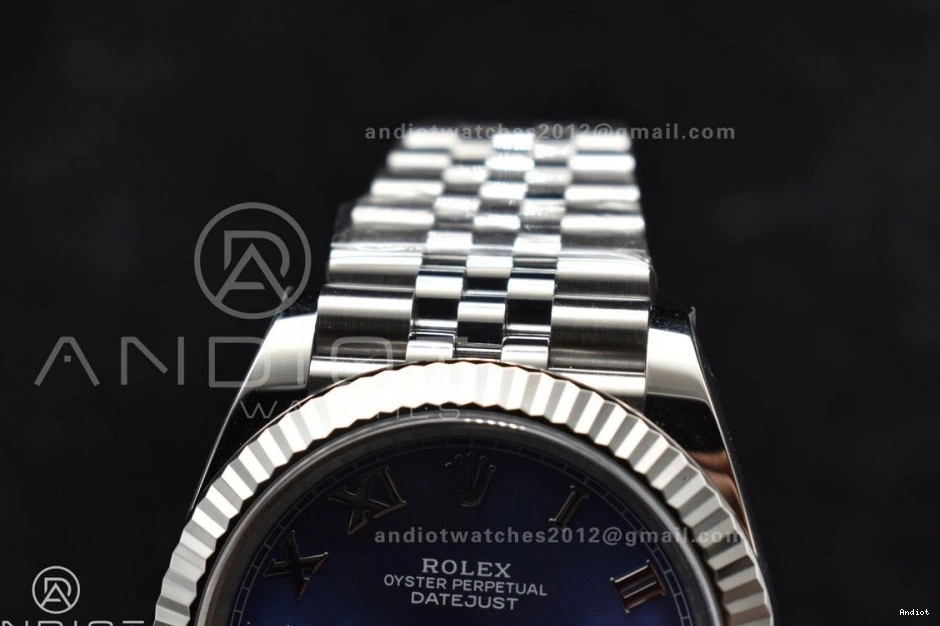 1:1 Steel on Roman Edition Clean Blue Bracelet SS Jubilee Best VR3235 41 Datejust Dial 904L 0317